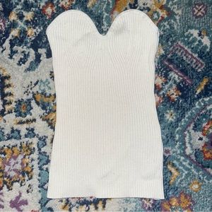 H&M white strapless tube top size XS